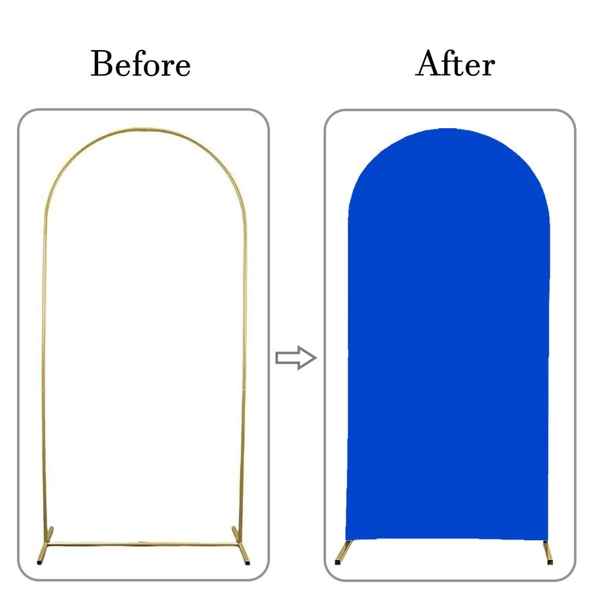 7.2 FT Royal Blue Arch Backdrop Cover Spandex Fitted Wedding Arch Stand Cover…