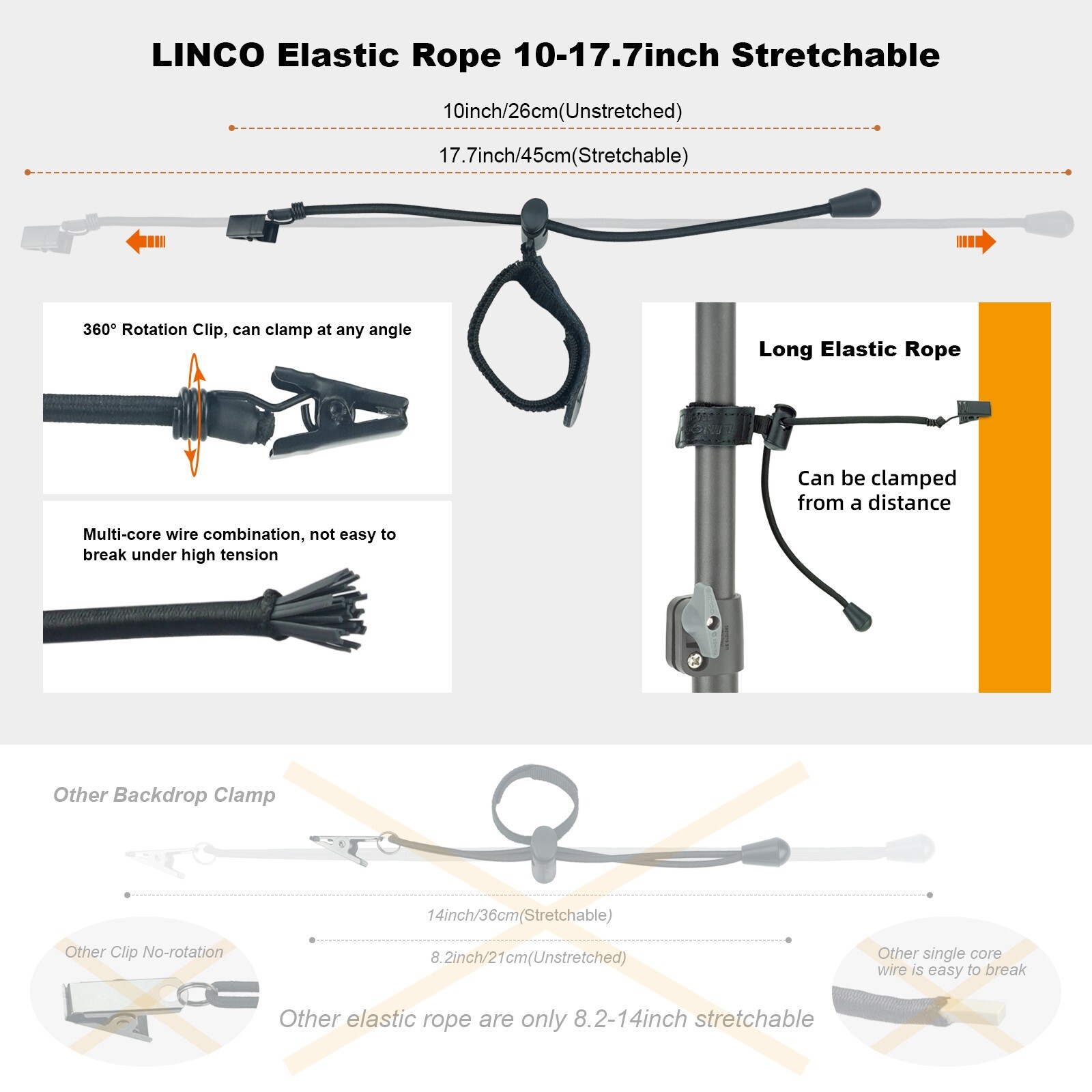 Flexible Muslin Holders Clamps Clip for Green Screen Studio Backdrop Stand 50351