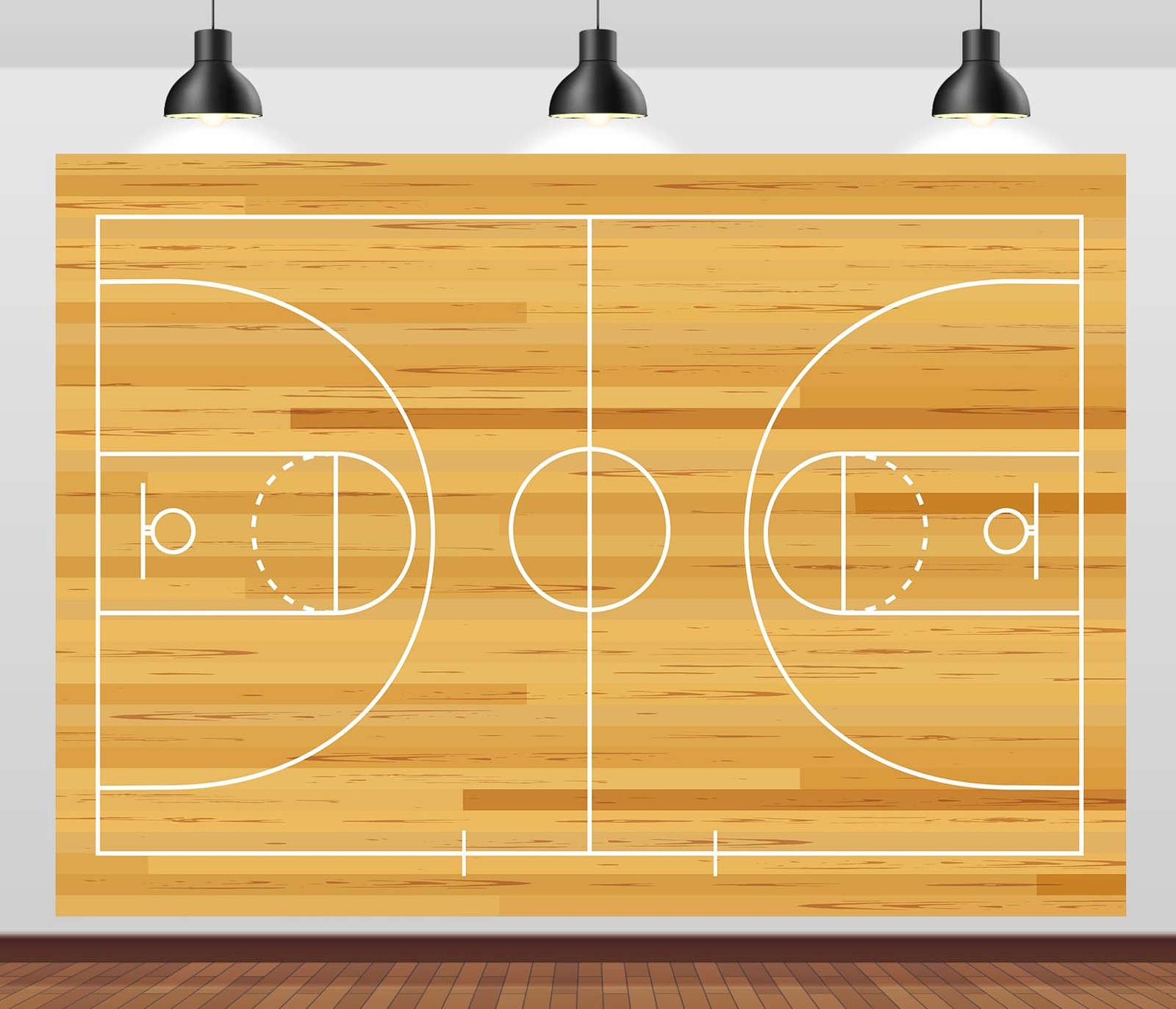Basketball Court Backdrop Sports Stadium Birthday Photo Background 7×5 Feet