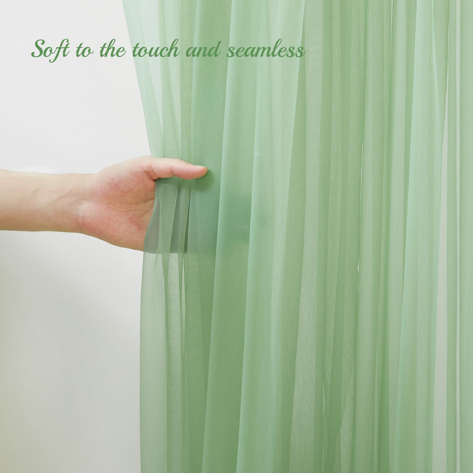 10x10ft Olive Green Tulle Backdrop 10ft x 10ft(2 Panels 5*10ft),