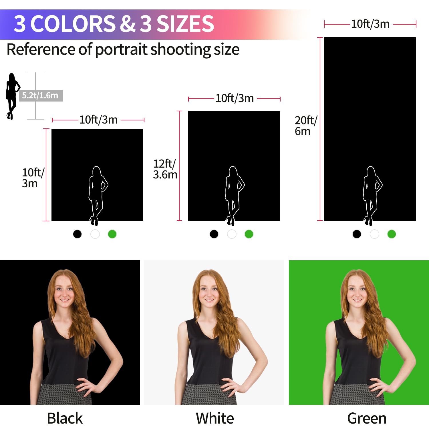 Black Backdrop 10x10ft, Photo Curtain for Photoshoot,