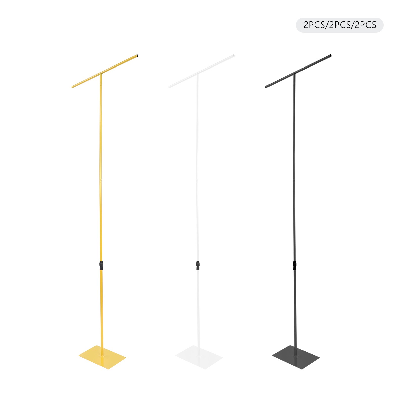 Adjustable Height Backdrop Stands , 2 Pcs Wedding Backdrop Stands For Weddings