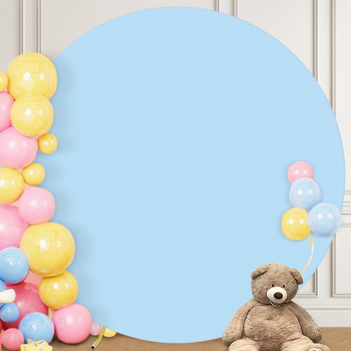Round Arch Cover Fitted Spandex Balloon Top for Wedding Baby Shower Decor 6.6FT