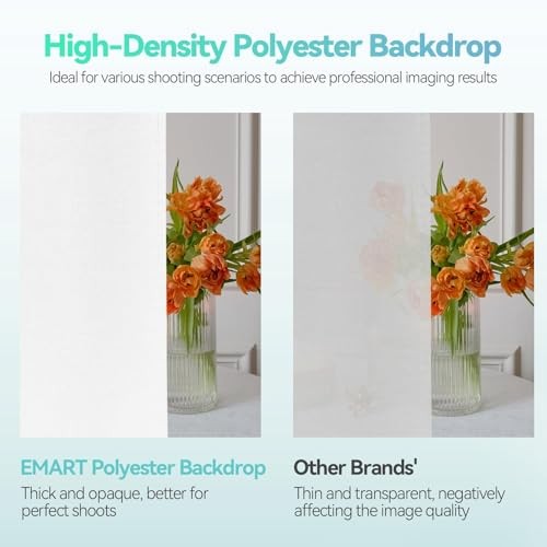 Portable Photography Backdrop Stand Kit 7 x 7*10ft Stand/6*9ft Backdrop White