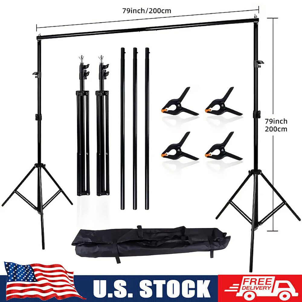 Backdrop Stand 6.5x6ft(WxH) Photo Studio Adjustable Background Stand Support Kit