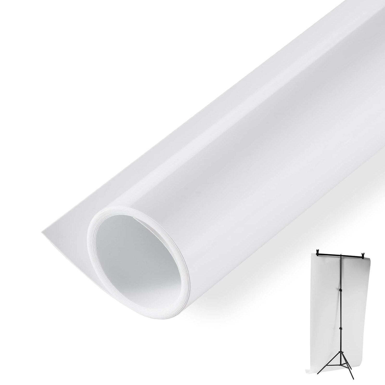 PVC Photography Backdrop Matte Glossy Waterproof 47x79in White Product Studio