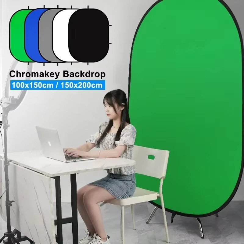 100x150cm Green Screen Backdrop Panel Background Collapsible Chromakey Reflector