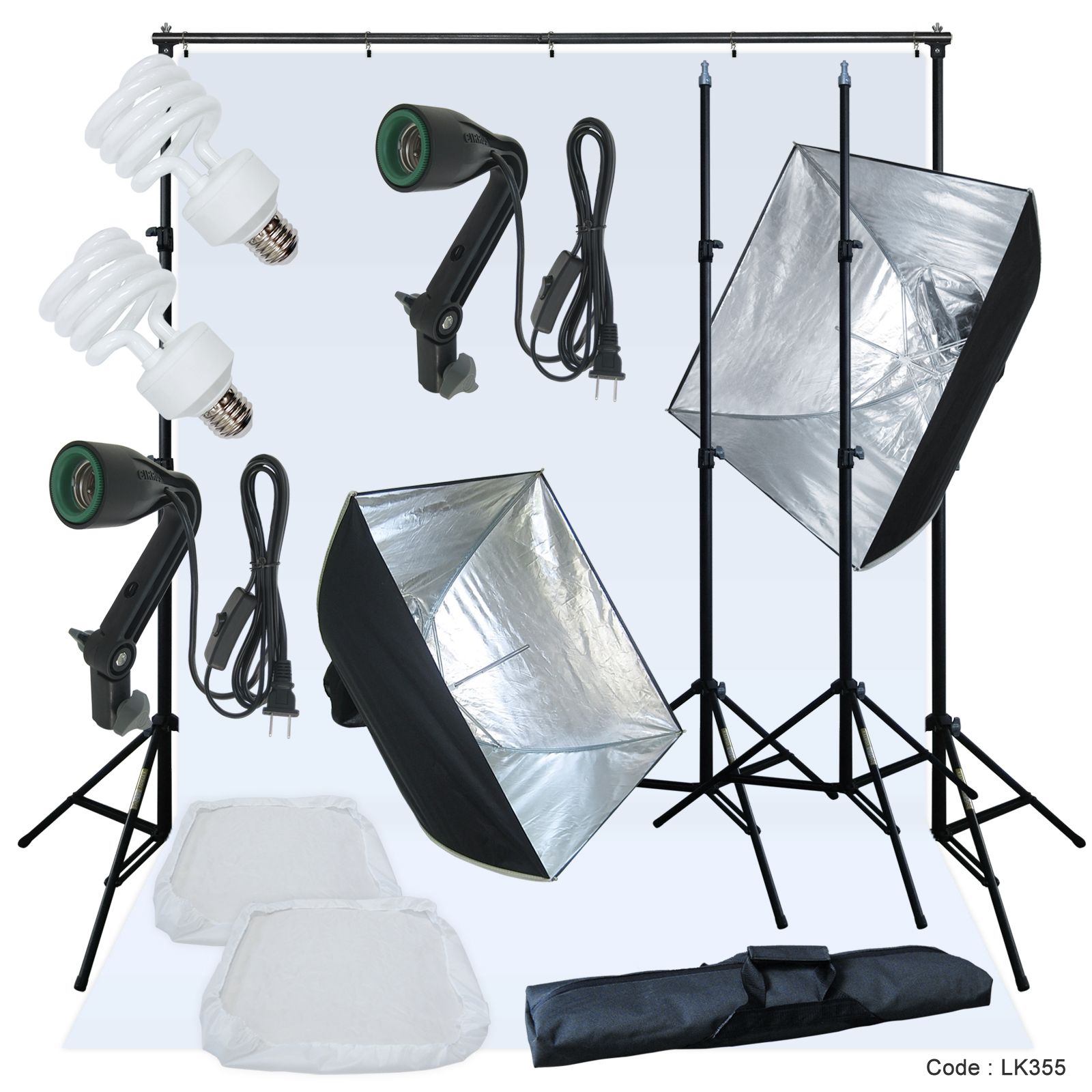Linco Lincstore Complete Studio Lighting Backdrop Stand Background Light Kit
