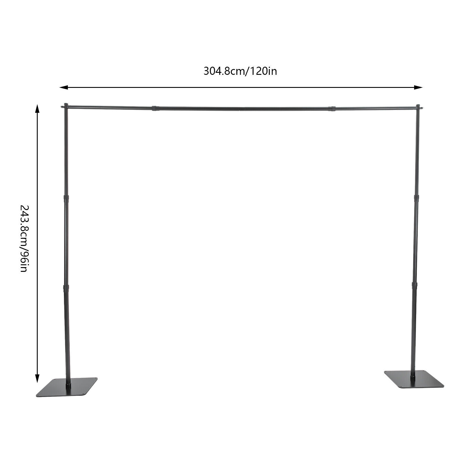 Backdrop Stand 10x8ft Heavy Duty Adjustable Photography Banner Background Suppor