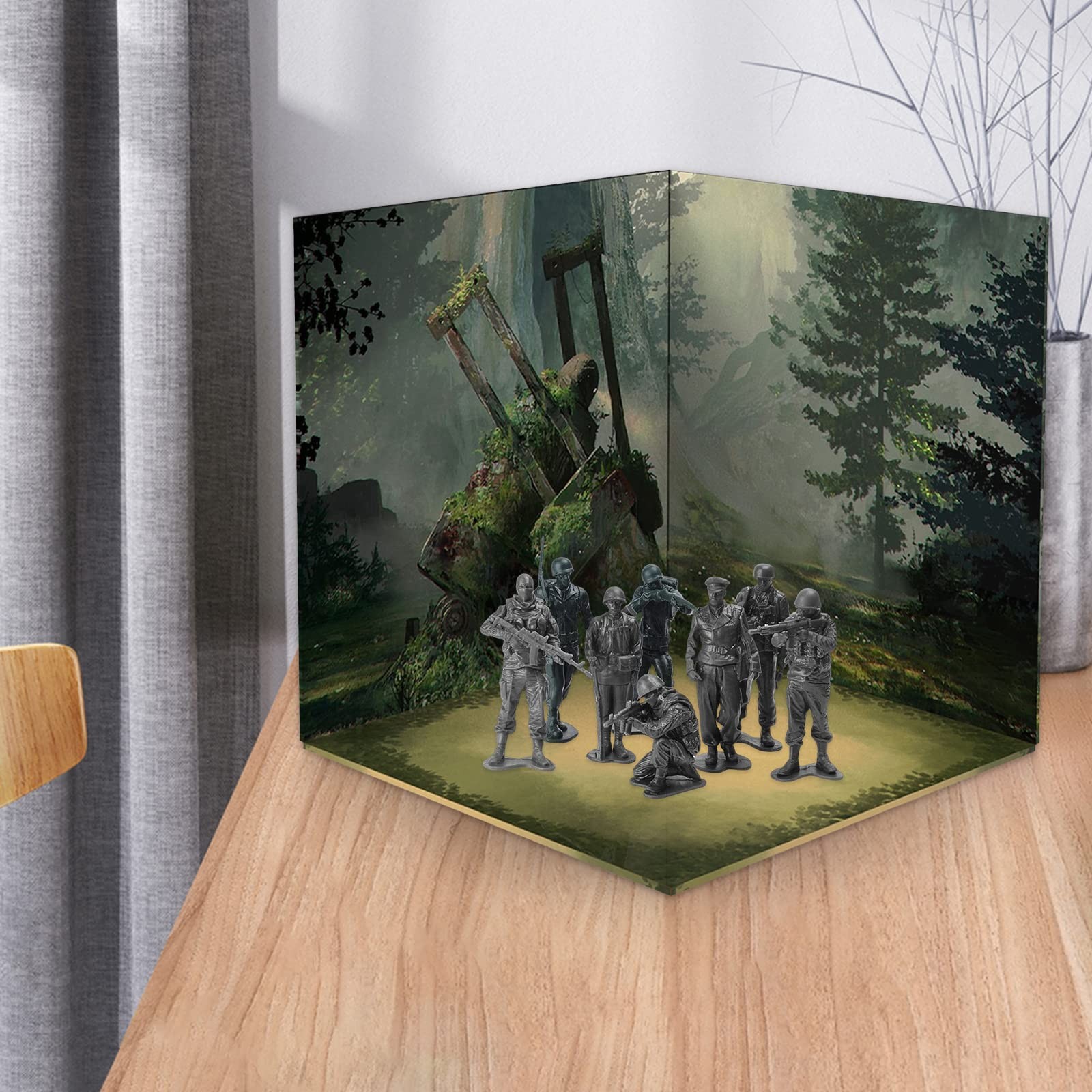 1/12 Scale Display Backdrop for Action Figures and Diecast One Size, Forest