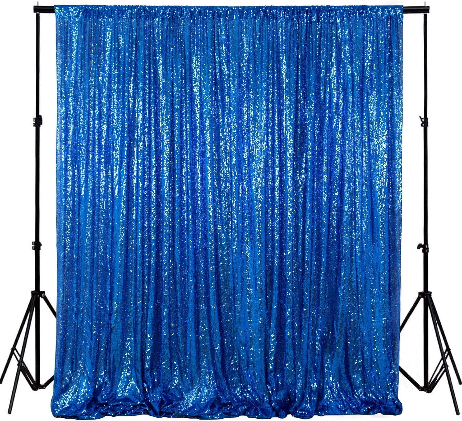 ShinyBeauty Sequin Backdrop Royal Blue 8FTx10FT Glitter Backdrop Photography Bac