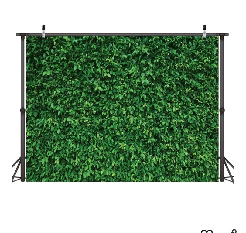 LYWYGG 8X8FT Green Leaves Photography Backdrops Mmicrofiber Nature