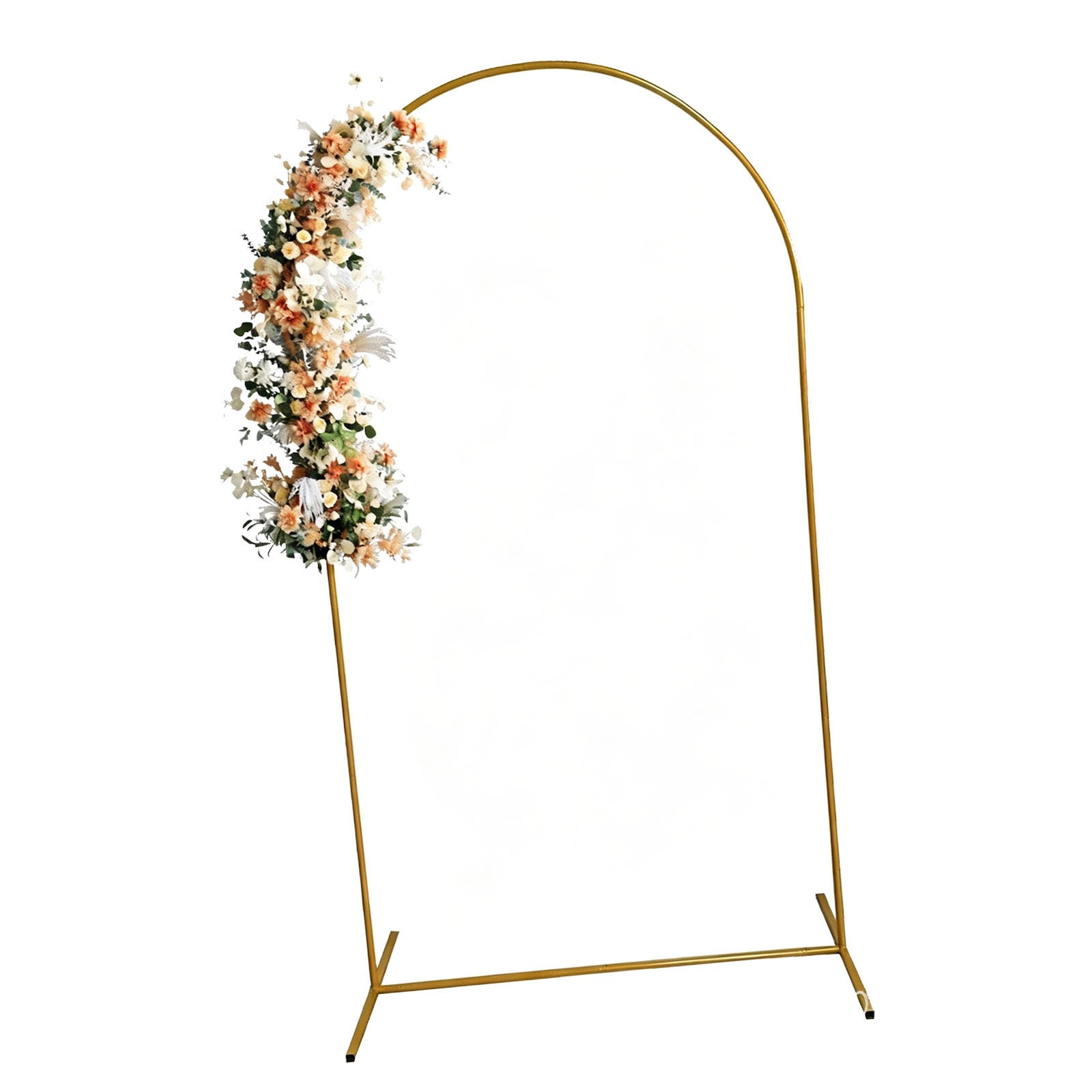 Gold Iron Arch Frame For Weddings & Parties Durable Metal Support (0.65*1.5m)