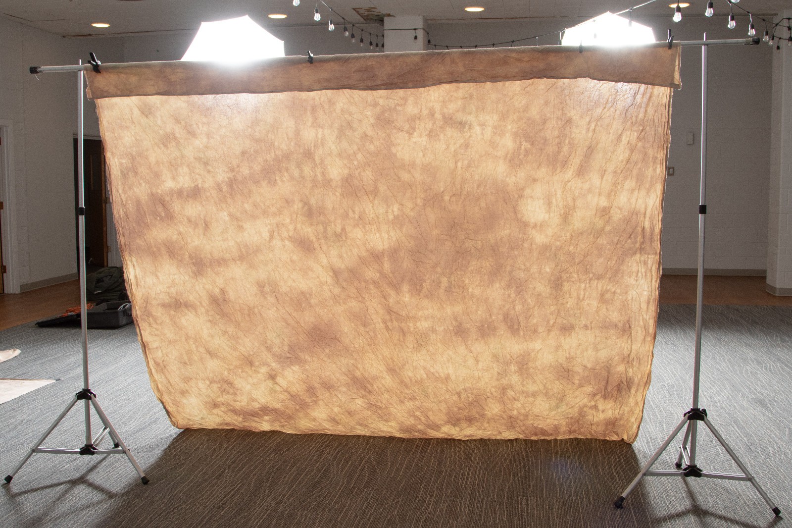 9 x 14 Photography Portrait Backdrop/background lighter shades of brown.
