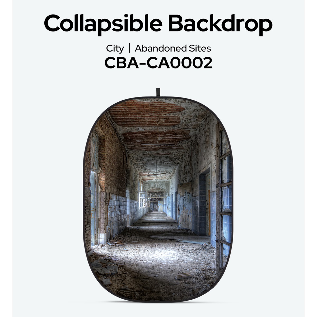 Glow CBA-CA0002 5×6.5′ Fabric Collapsible Backdrop, Abandoned Sites