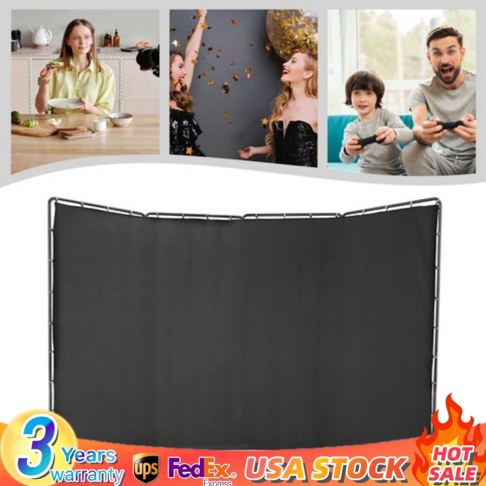 Backdrop Stand Floor Standing Photography Backdrop Stand w/Black Cloth 4*2.4m