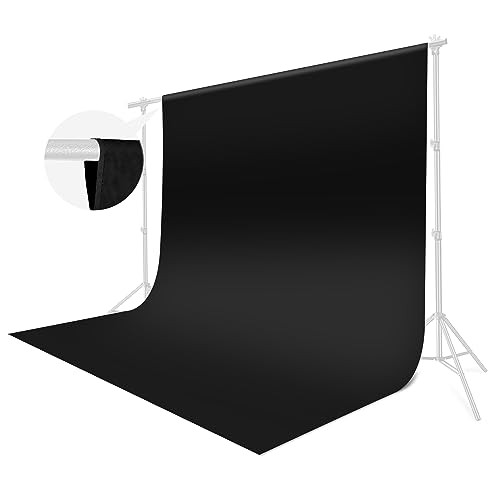 Backdrop Photo Backdrop Curtain for Photoshoot, Pure Photographic 10x10ft Black