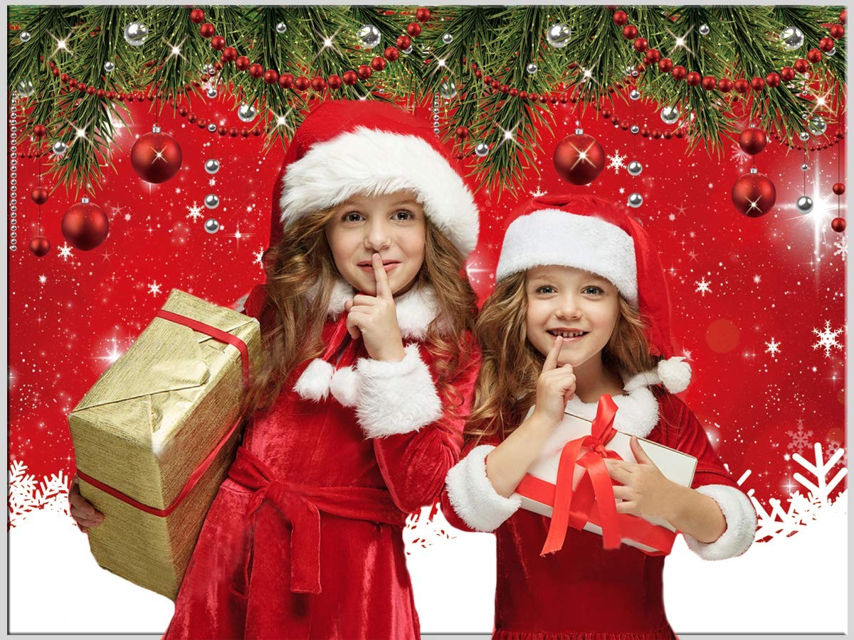 7x5ft Snowflake Christmas Backdrop for Winter New Year Eve Photography Family…