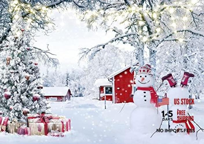 Snow Forest Backdrop for Photography – 10x8ft – Christmas Winter