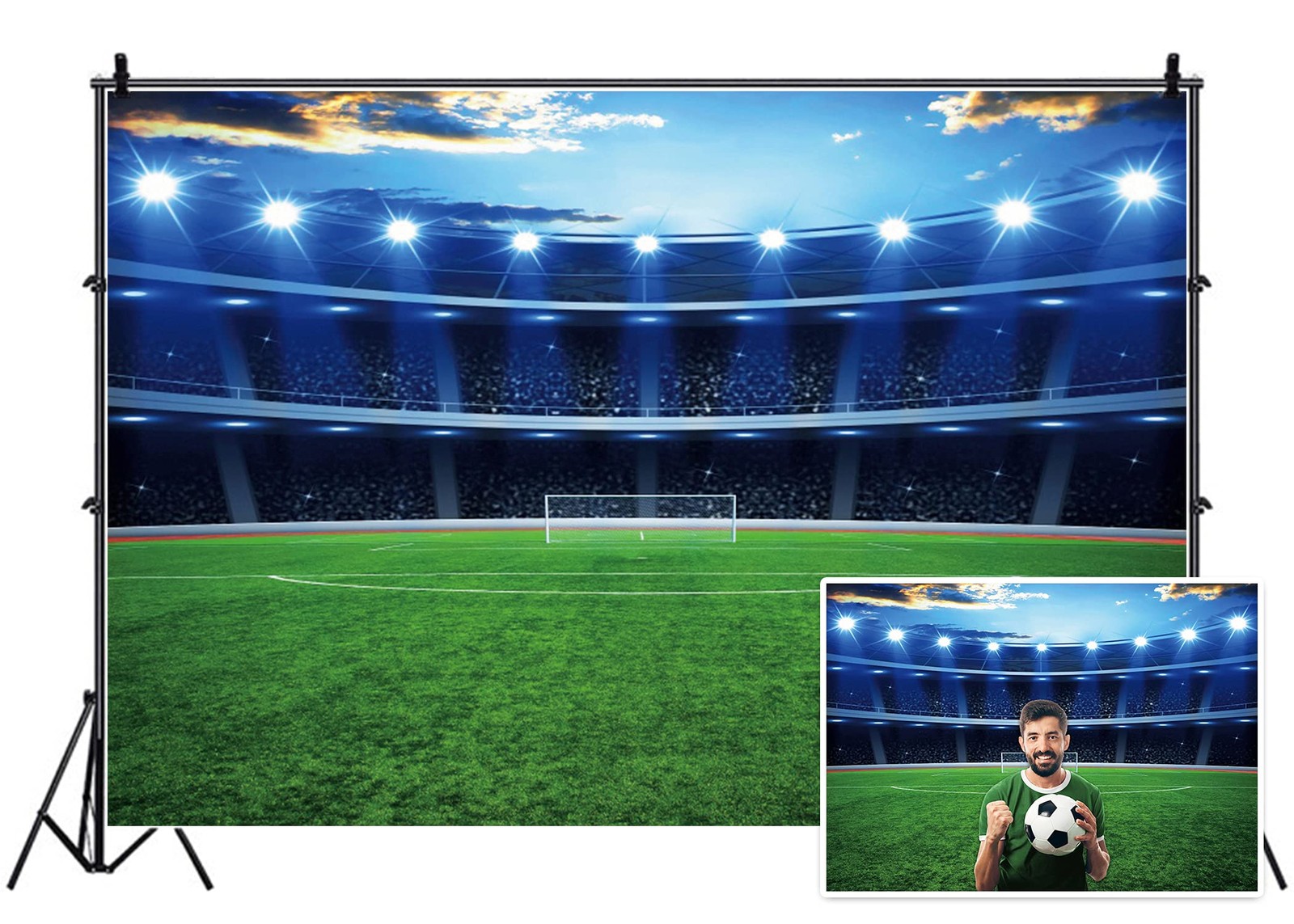 Yeele 10x8ft Football Stadium Backdrop Boys Themed Birthday Party Banner Deco…