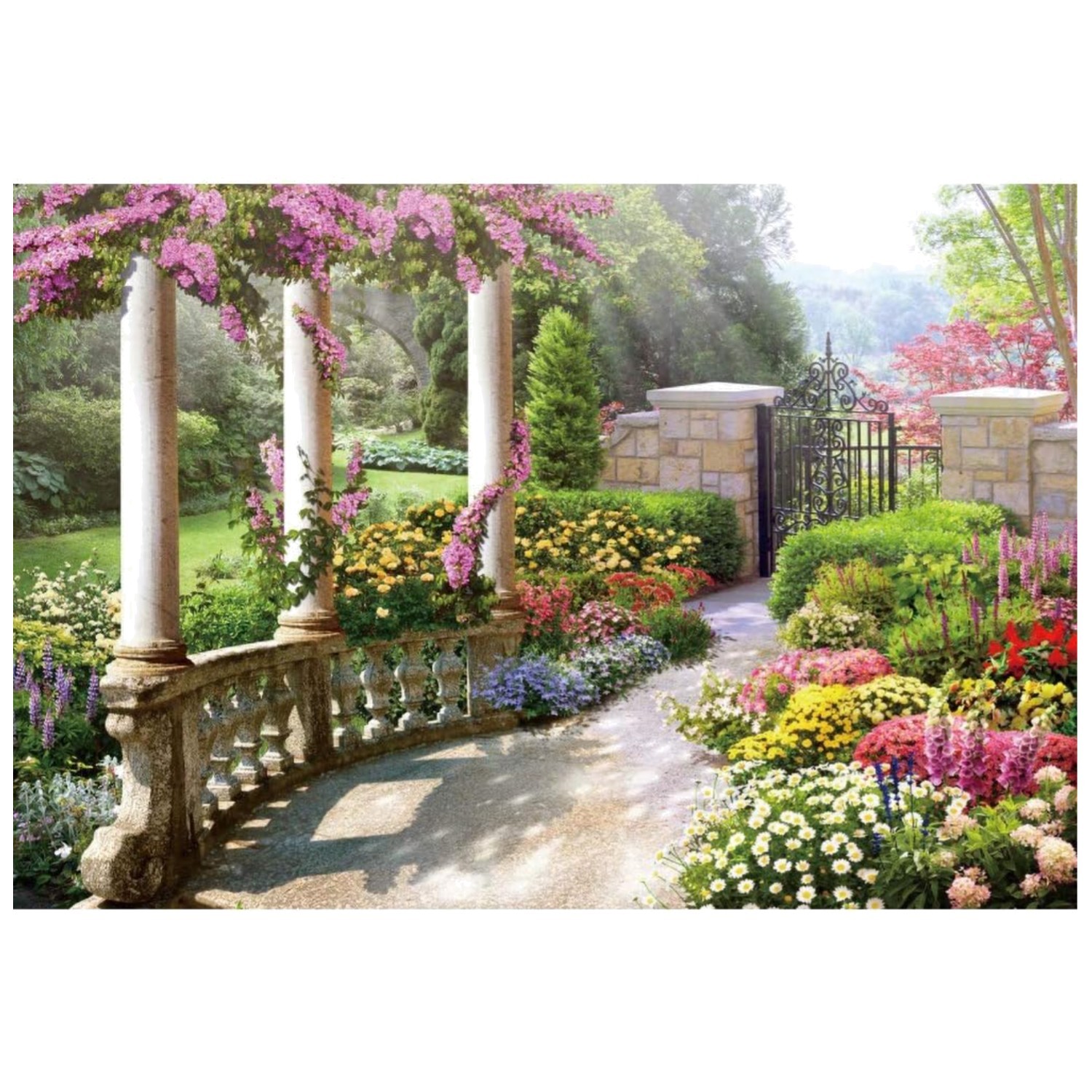 Water Resistant 10x8ft Photography Backdrop – Vintage Garden Style for Events
