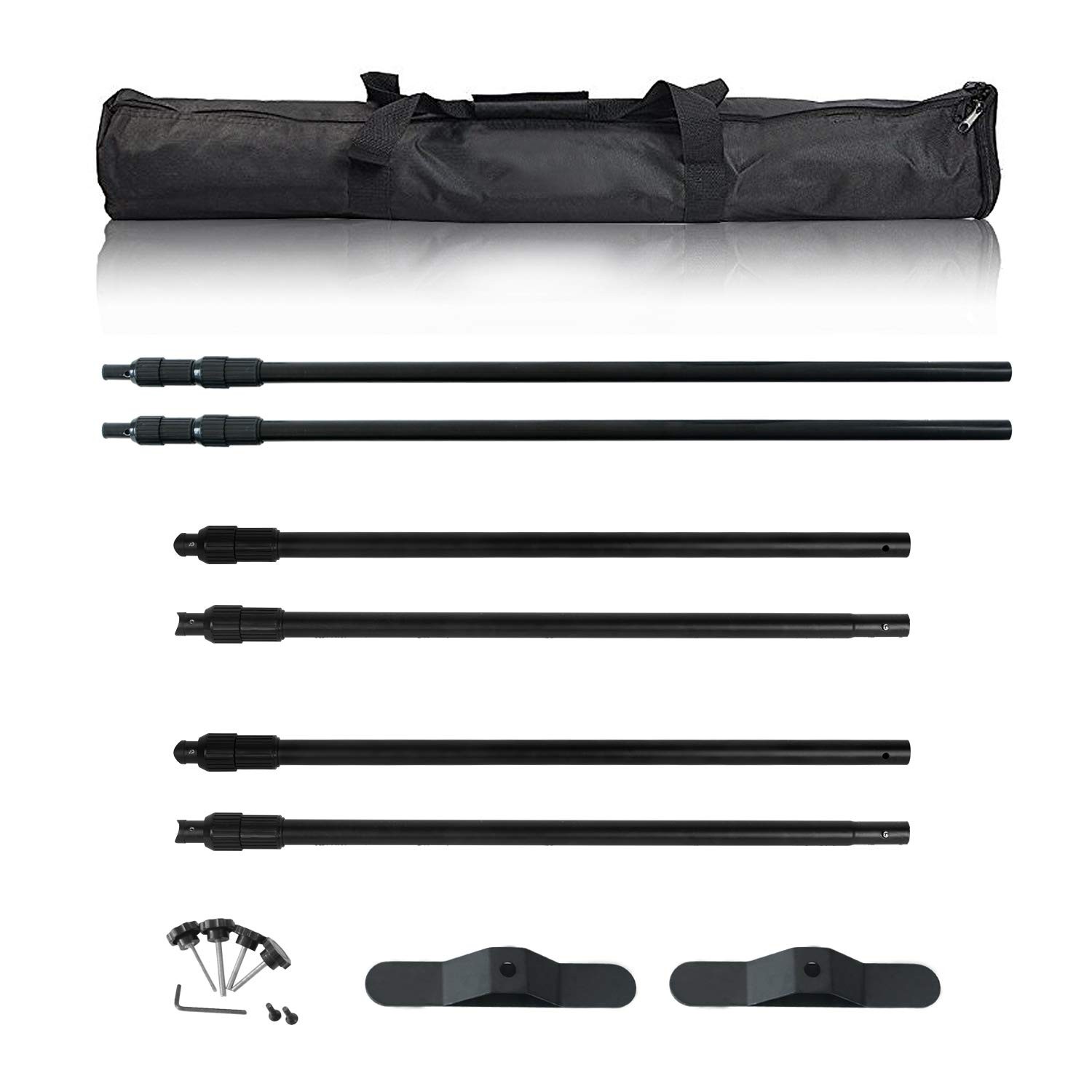 10 x 8 ft Heavy Duty Backdrop Banner Stand Kit, Adjustable Photography Step a…