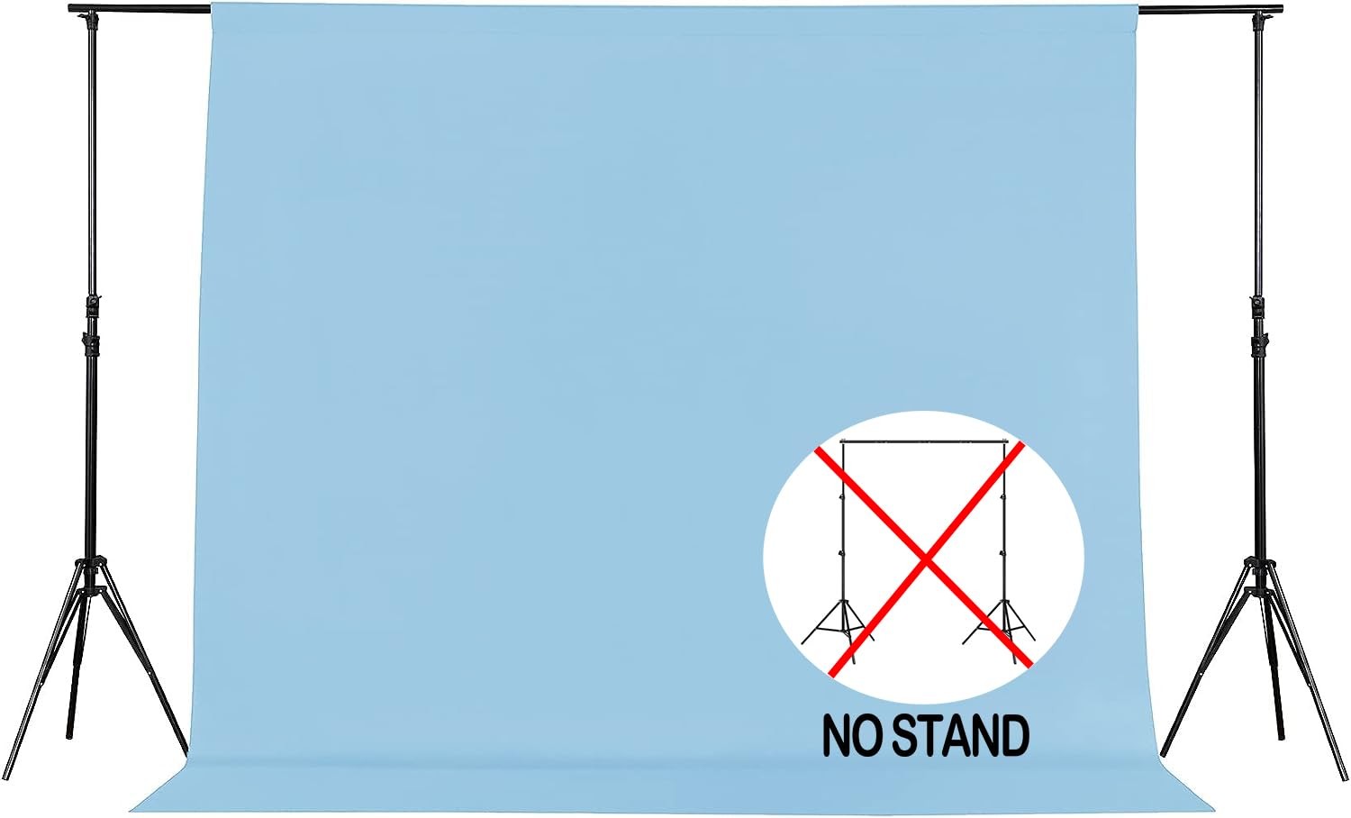 6X9 FT Light Blue Backdrop Background for Photography,Polyester Backdrop Curt…