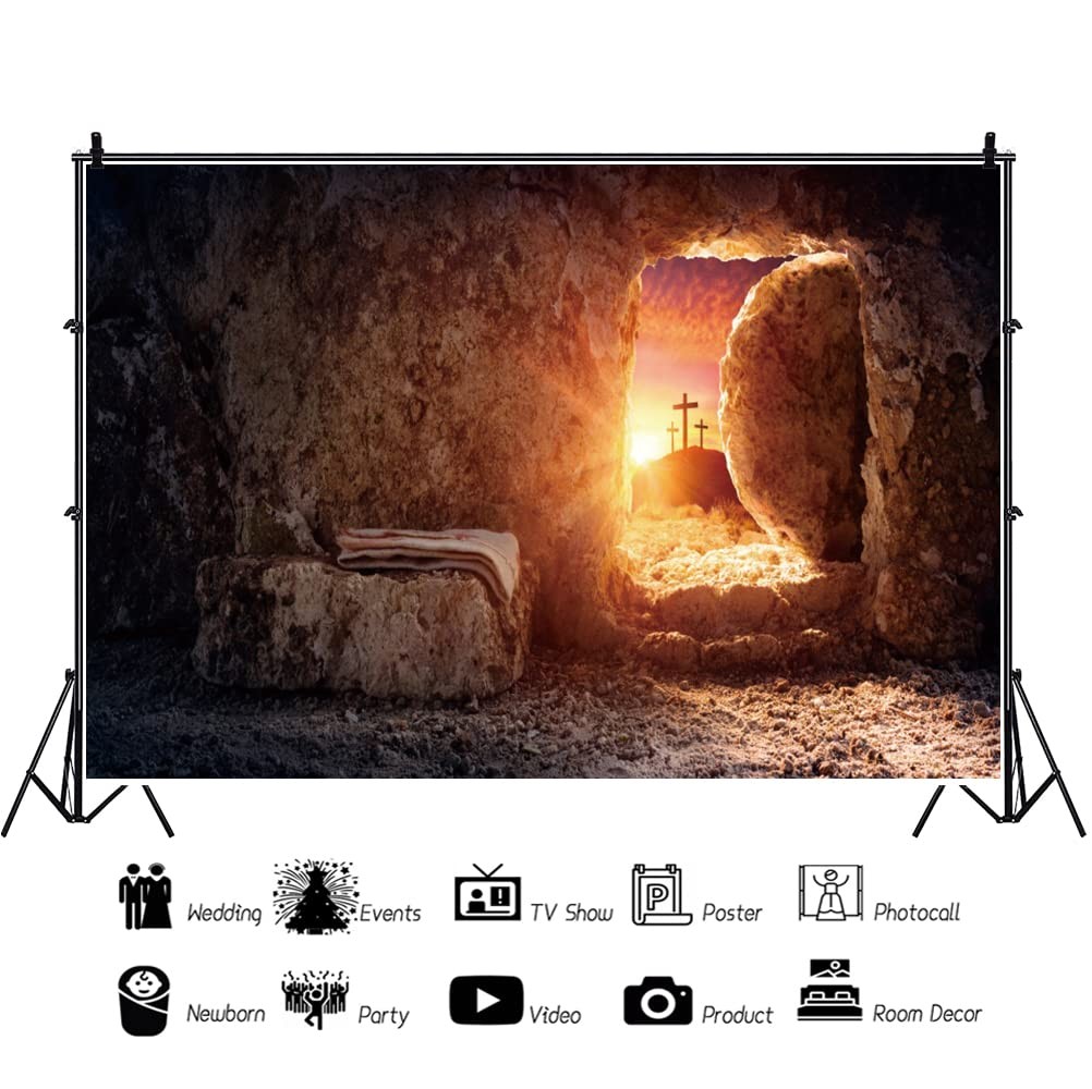 Empty Tomb Photography Background 10x7ft Vinyl Lightweight Foldable – Easter