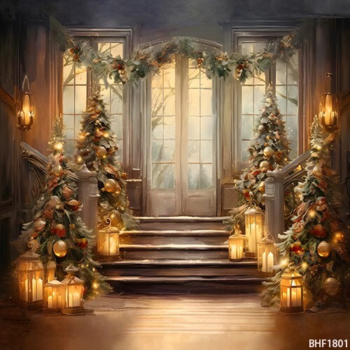 10’x10′ CP Christmas Season Scenic Microfiber Fabric background backdrop BHF1801