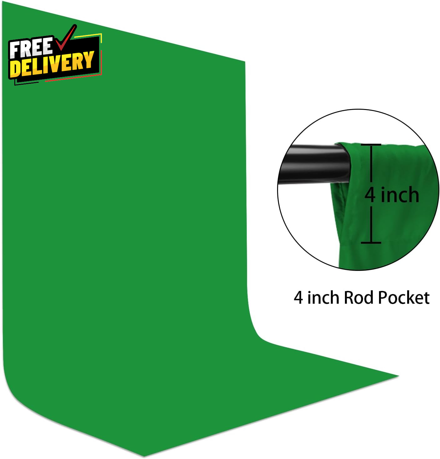 Green Backdrop 5 X 6.5Ft Screen Cloth Background Tiny Screen Sheet for V……..