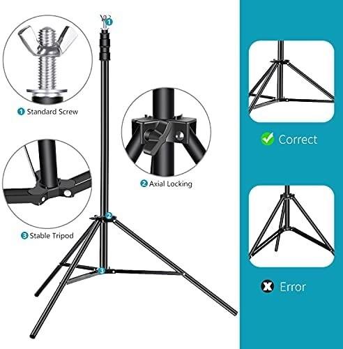 Neewer Photo Studio Backdrop Support System-10ft/3m Wide 7ft/2.1m High Adj.