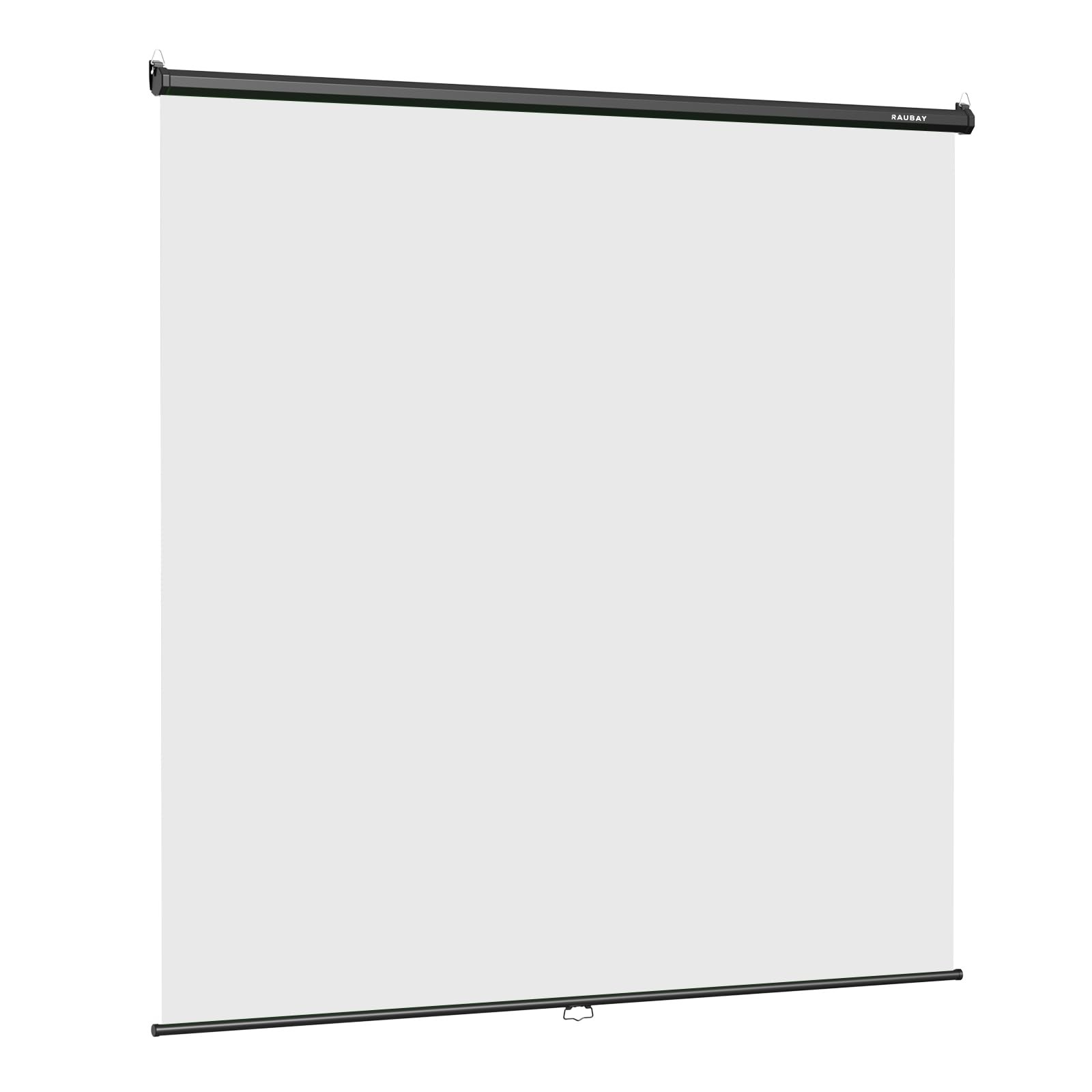 RAUBAY Retractable Pull Down White Screen Wider(78.7 x 86.6in),
