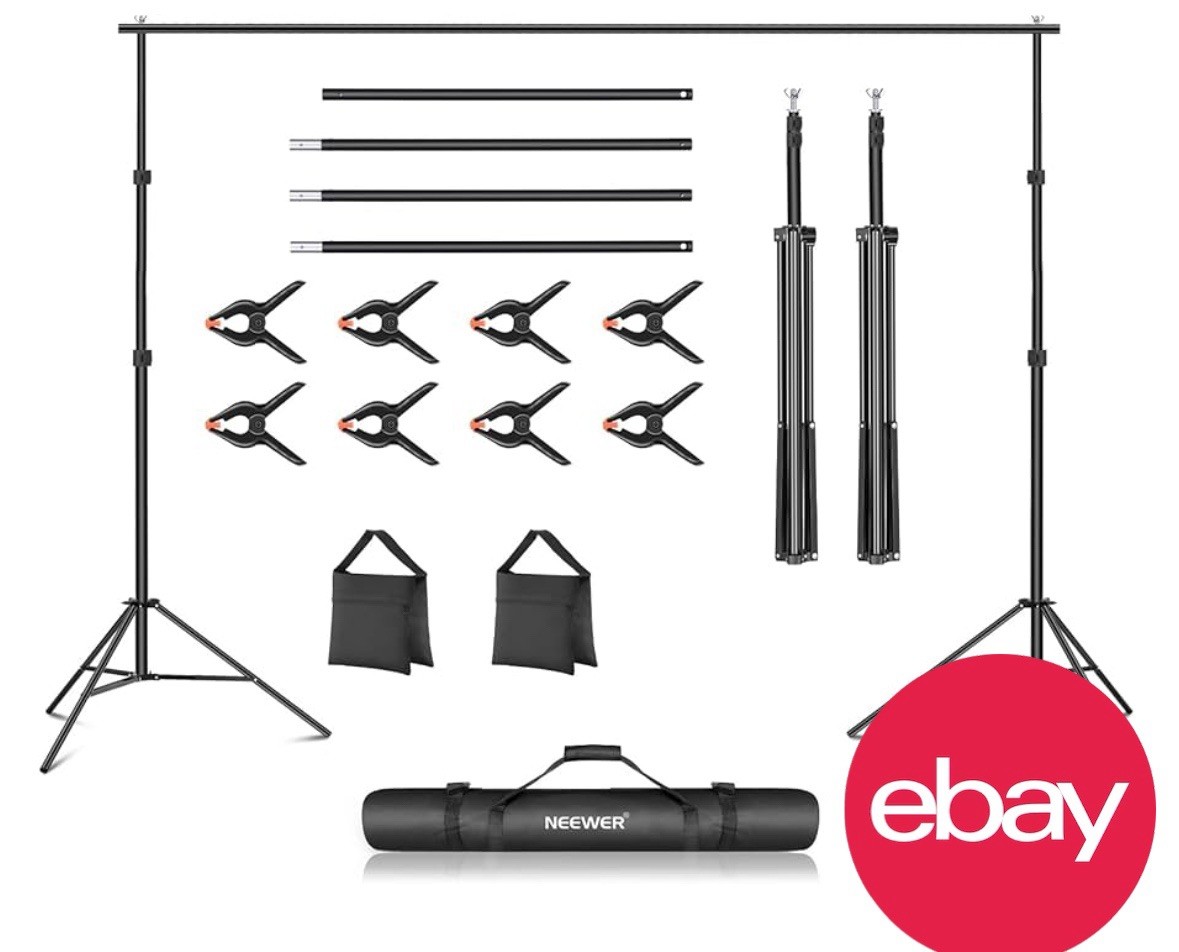 10x7ft(WxH) Heavy Duty Backdrop Stand Kit Photography Studio Background Support