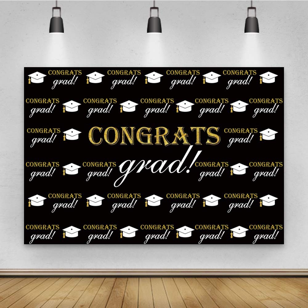 10x8ft Class of 2025 Backdrop, Polyester, Congrats Grad, Graduation Party