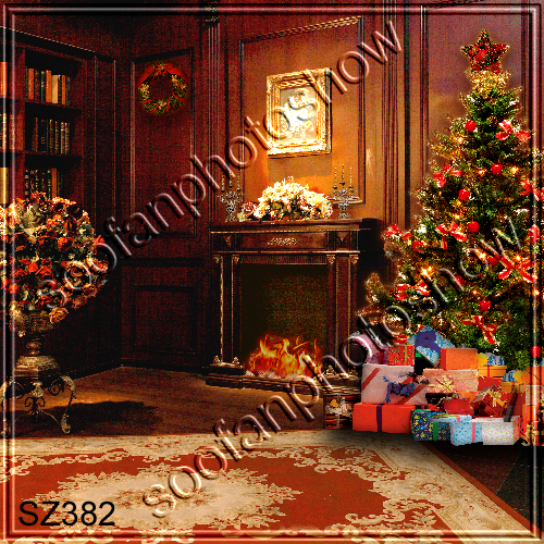Christmas 10’x10′ Computer-painted (CP) Season Scenic background backdrop SZ382
