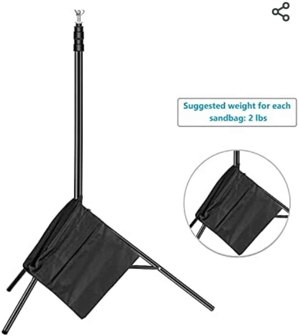 Neewer Photo Studio Backdrop Support System-10ft/3m Wide 7ft/2.1m High Adj.