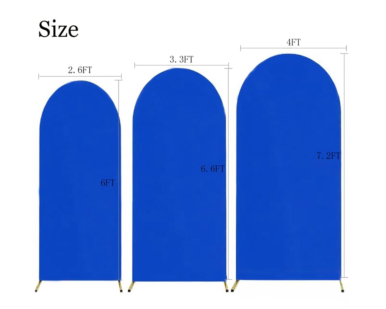 7.2 FT Royal Blue Arch Backdrop Cover Spandex Fitted Wedding Arch Stand Cover…