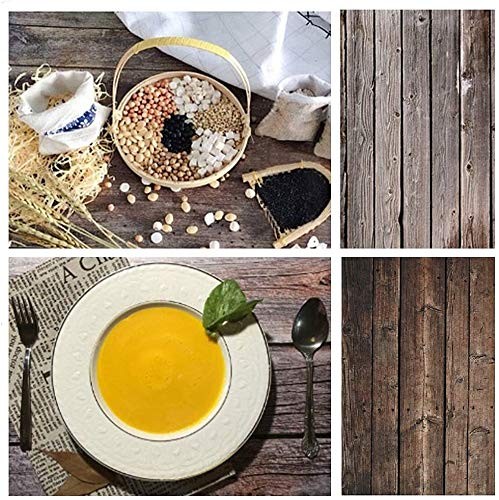 Selens 22×35 inch (56x88cm) 2 in 1 Photography Background Props Wood Brick Wa…