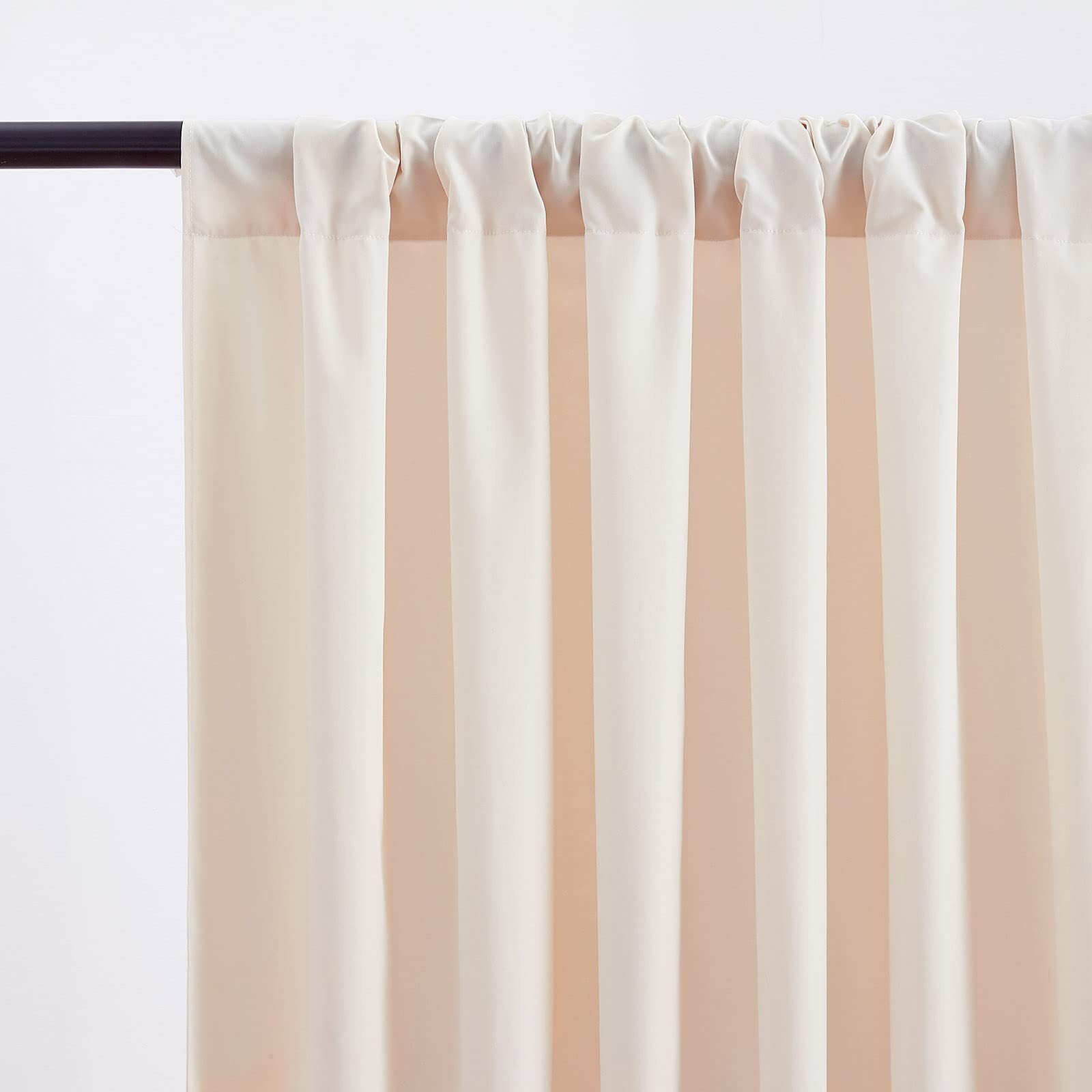 Wrinkle Free Ivory Backdrop Curtains 2 Panels 5ftx8ft Polyester Wedding Backd…