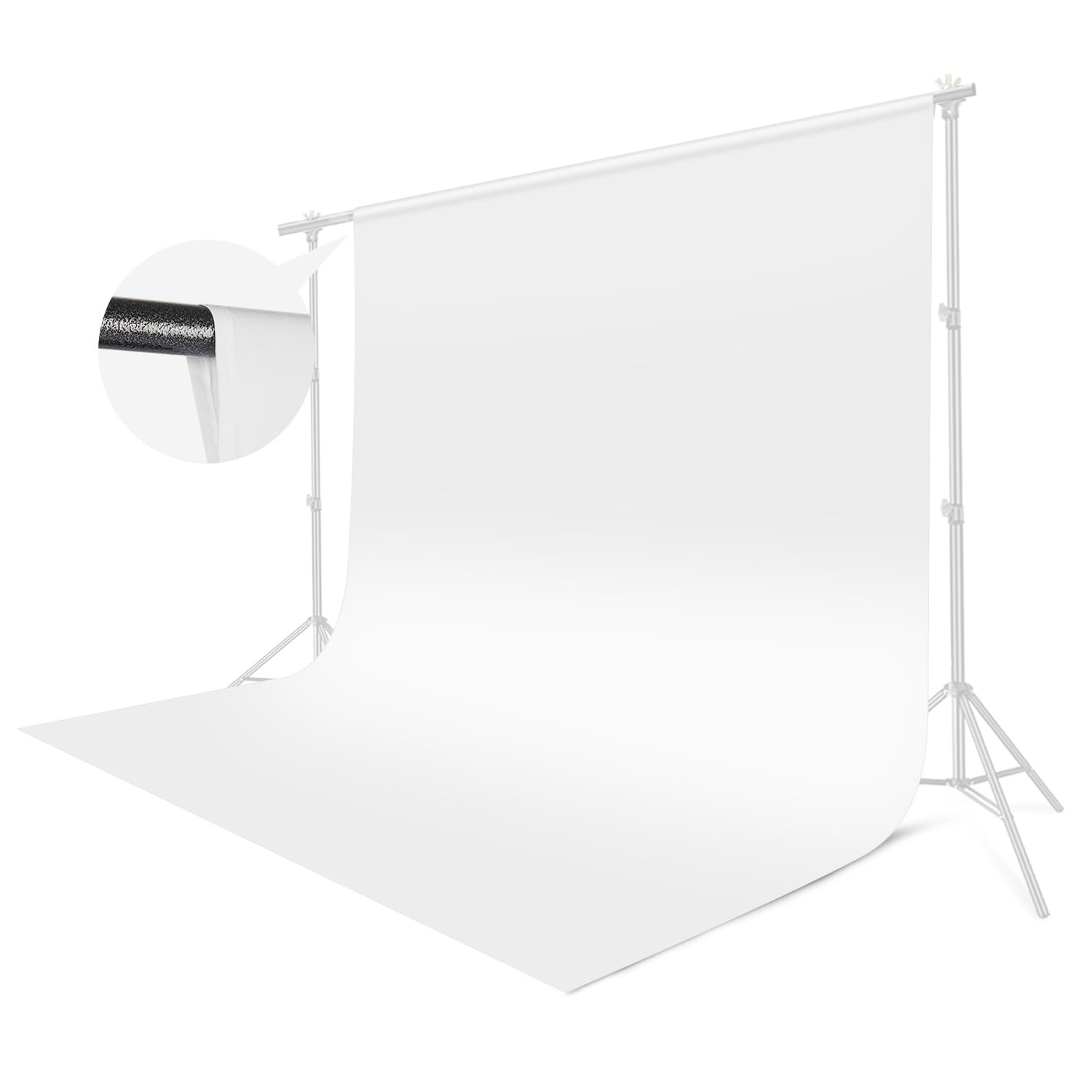 White Backdrop for Photoshoot, 10×10 ft Photo Backdrop Curtain Double-Side fo…