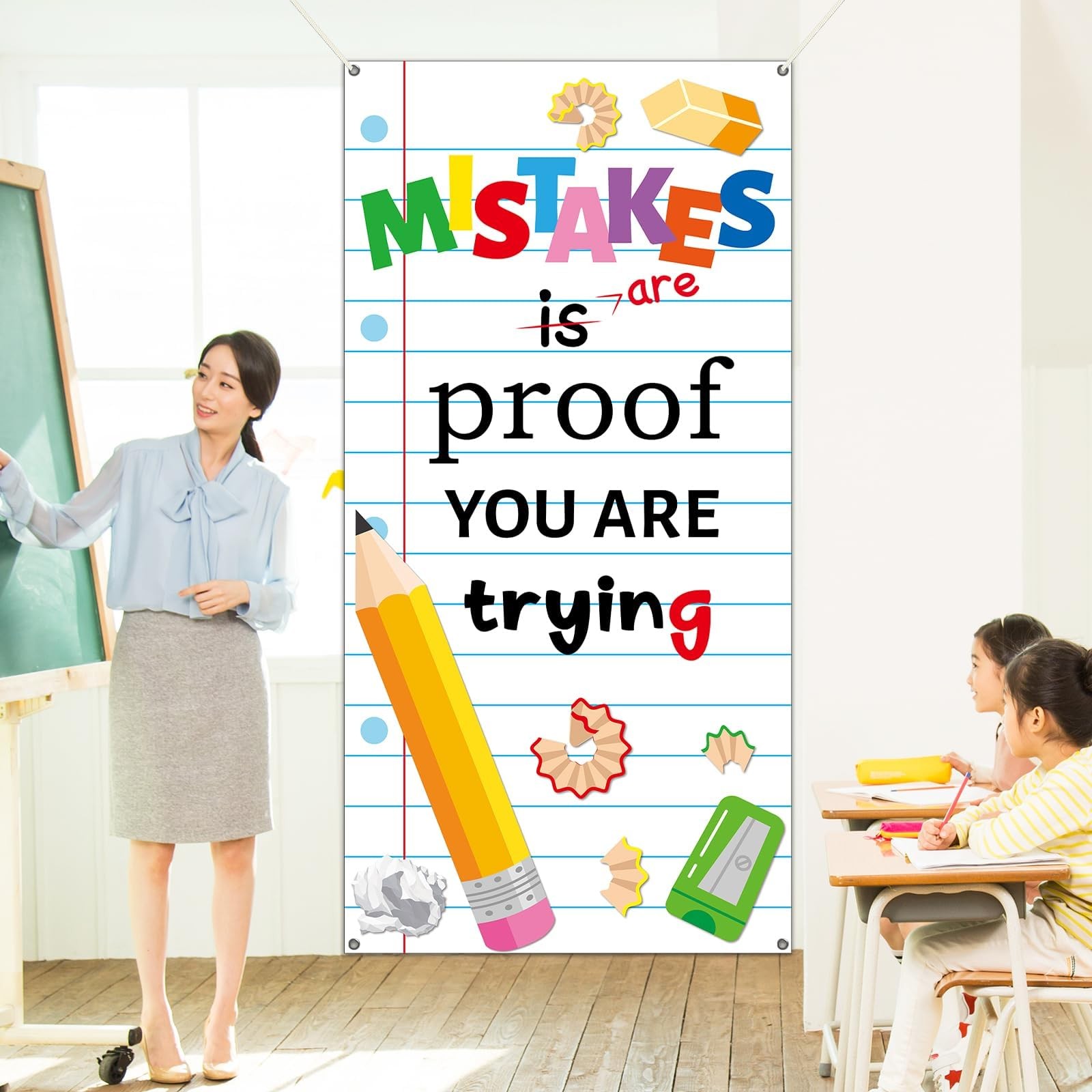 Classroom Door Cover Decoration Set Back to School Doors Cover Banner Classro…