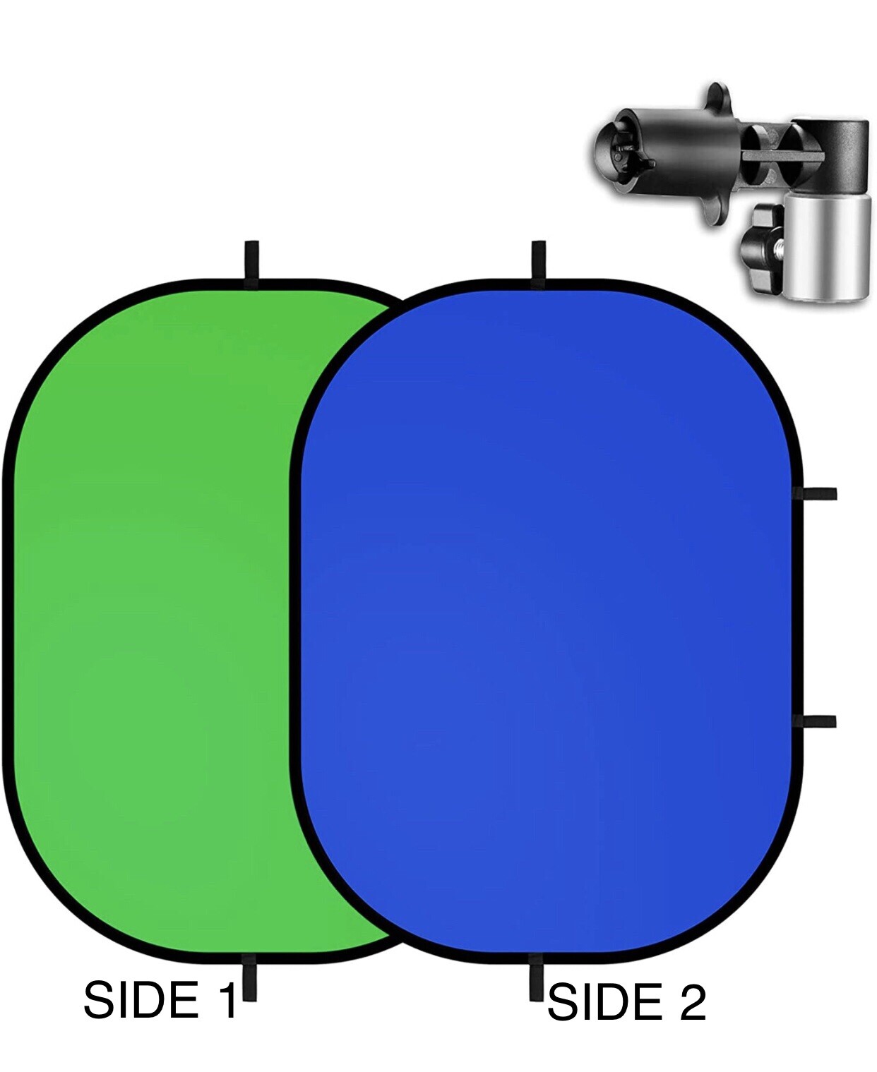 5×6.6ft Blue Green Background Pop Up Photography Backdrop w Clip and Carry Case