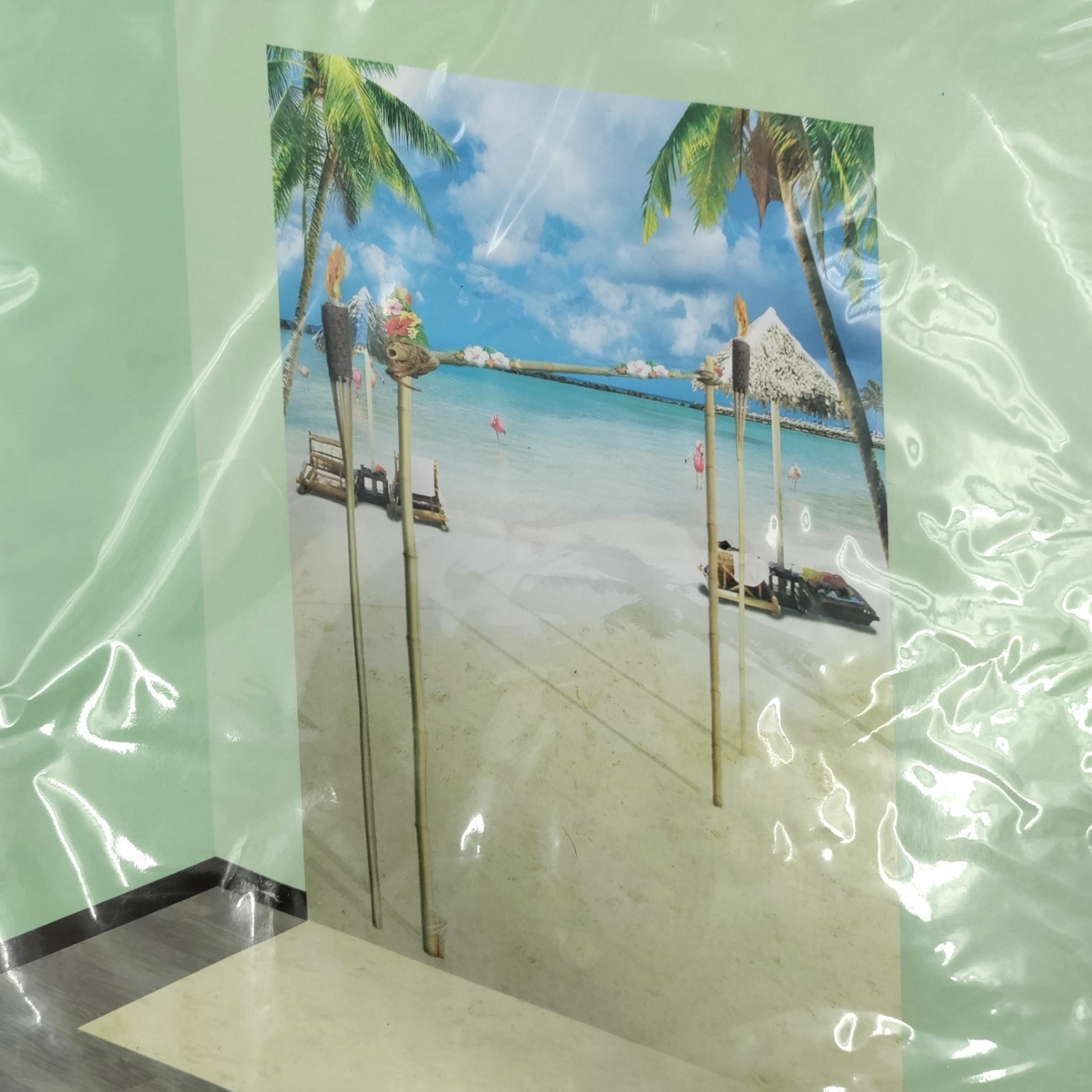 Summer on the Beach Photo Backdrop 2 Piece 72×50″ inch & 30×50″ inch