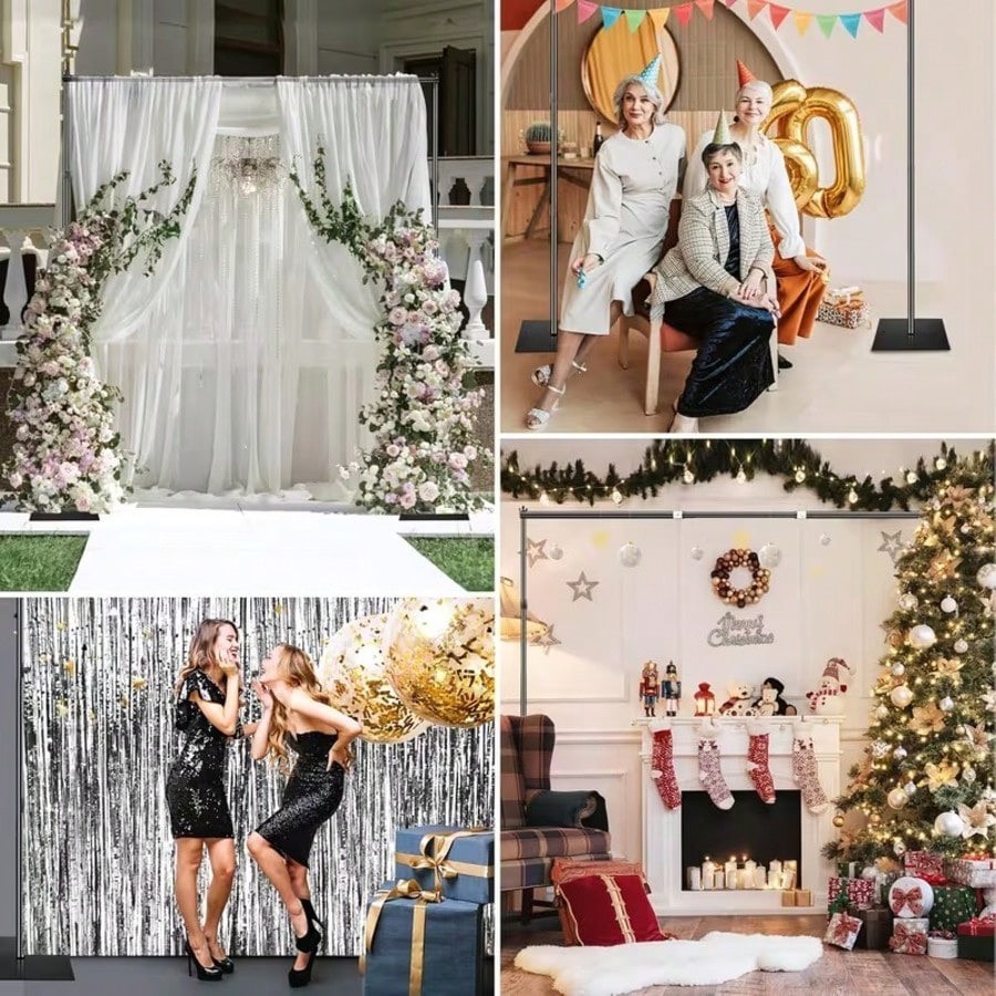 10×6.5ft Photo Backdrop Stand, Adjustable Projector Screen Support