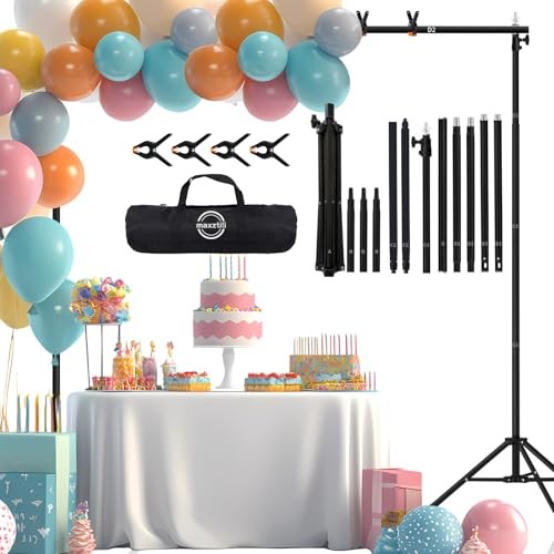 10×7 ft Backdrop Stand, Adjustable Photo Studio Background Stand Support Kit,