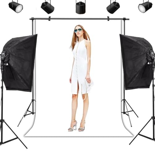 White Photography Backdrop 100% Polyester for Studio Film & 5x7FT white