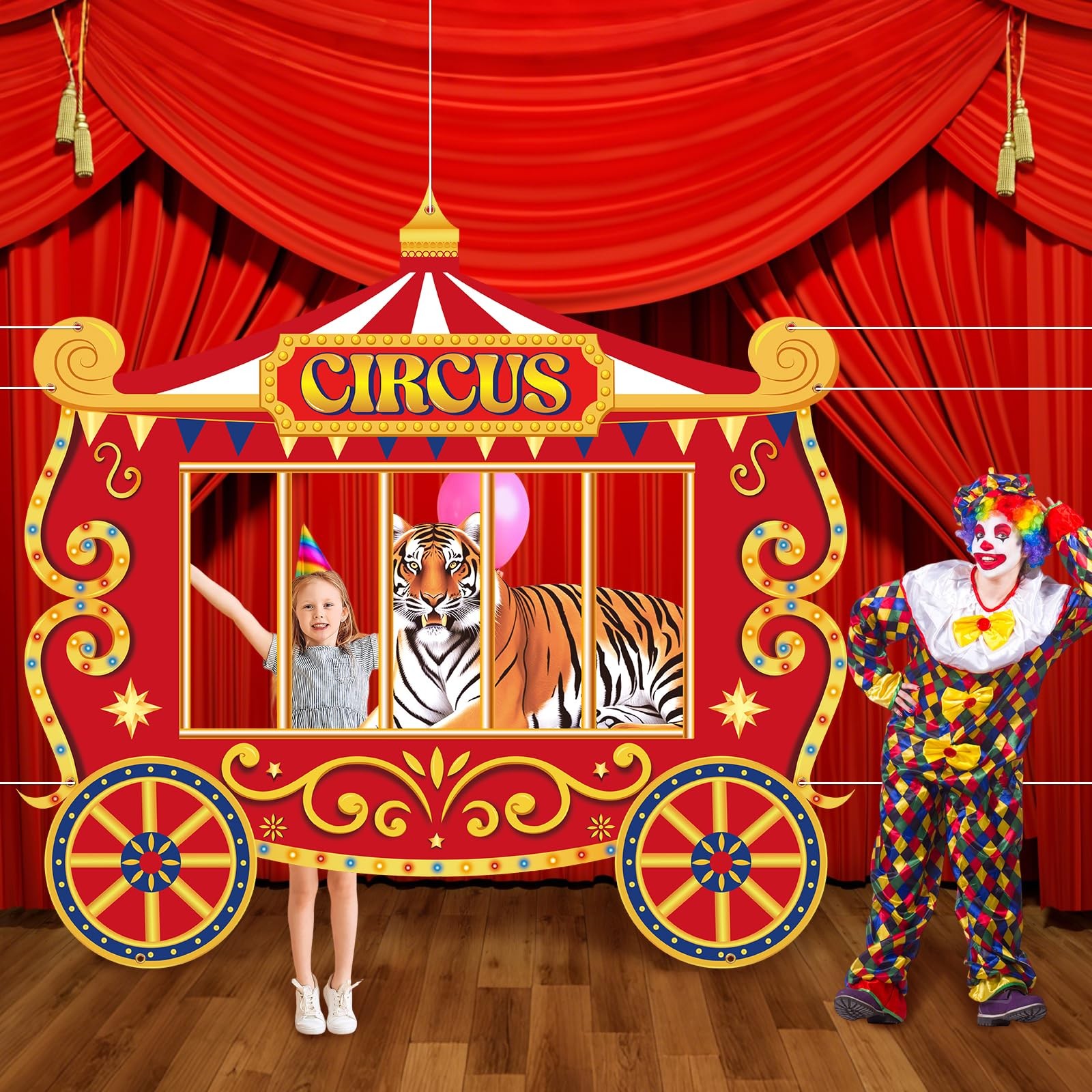 Carnival Photo Backdrop – Circus Party Decorations for Memorable Events