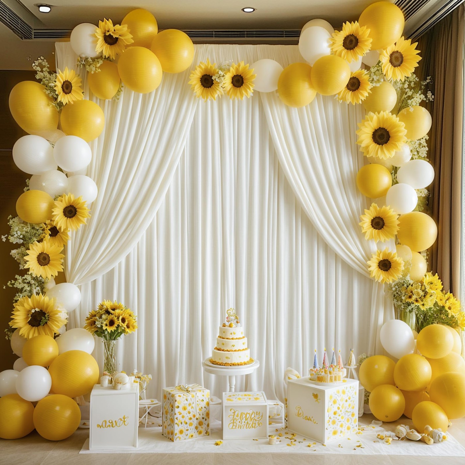 60ftx14FT Wrinkle Free Ivory Backdrop (W)5ft x (H)14ft (12 Panel),