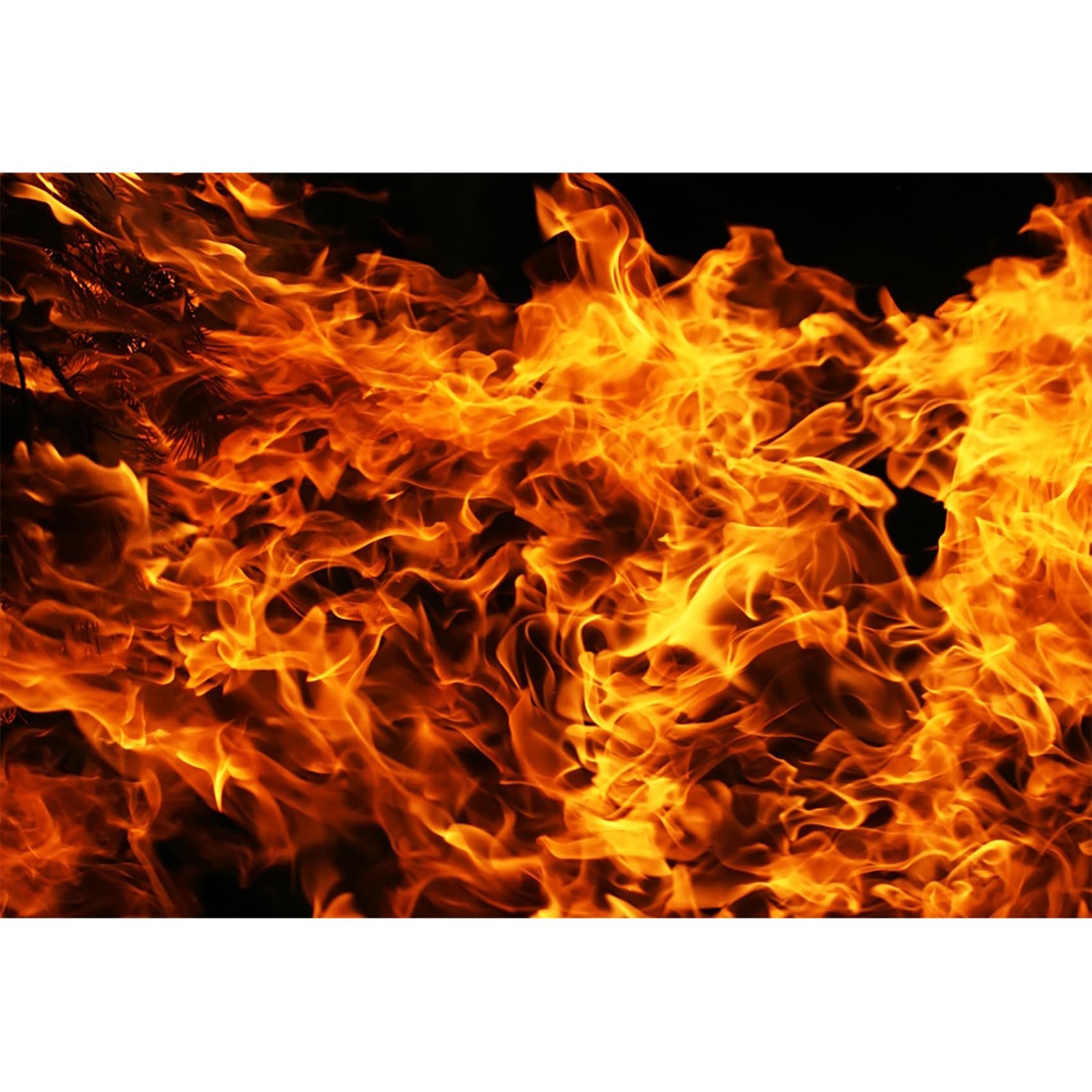 5x4Ft Raging Fire Backdrop Flame Decor Black Photography Campfire Studio Prop