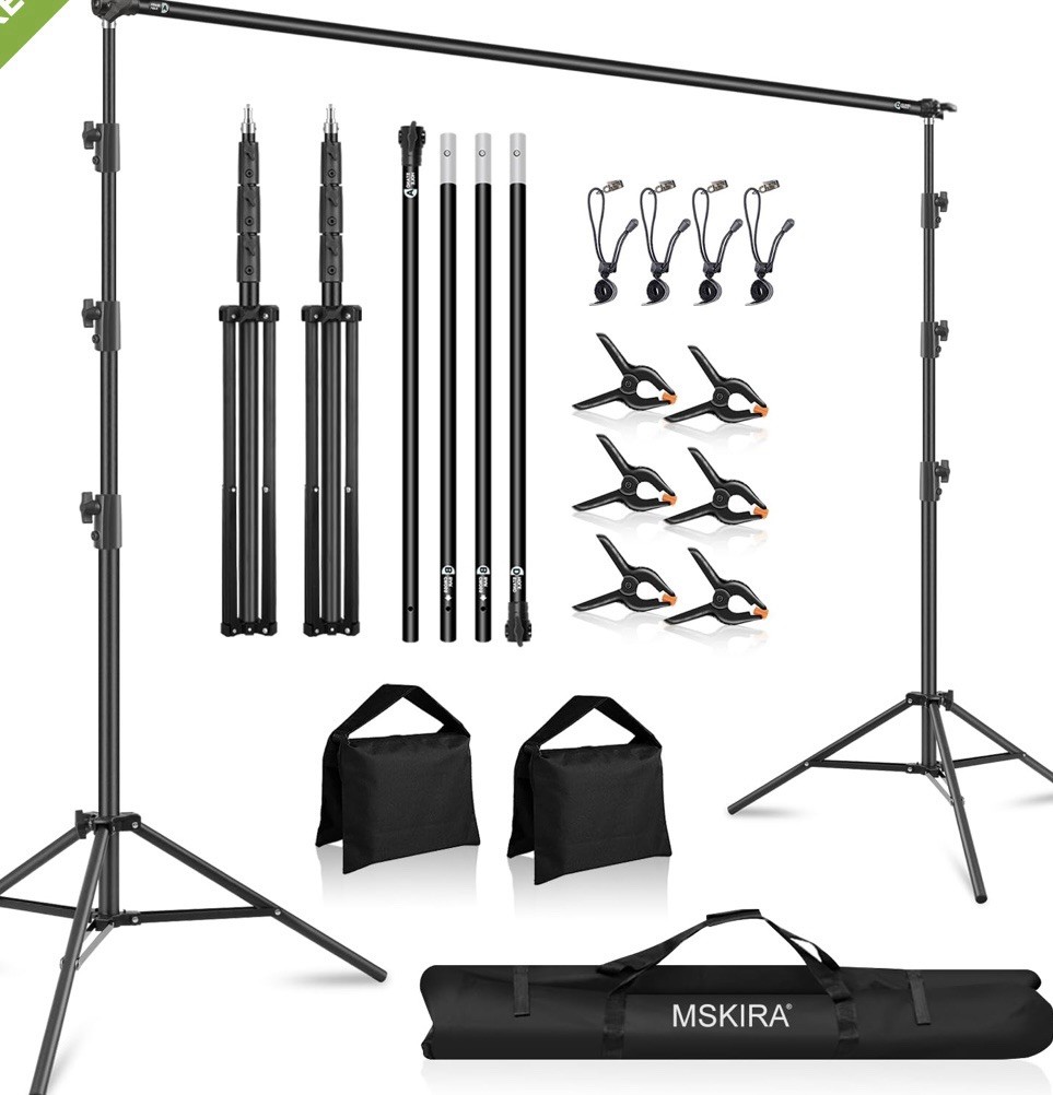 MSKIRA Backdrop Stand – Adjustable Photography Video Studio Background !